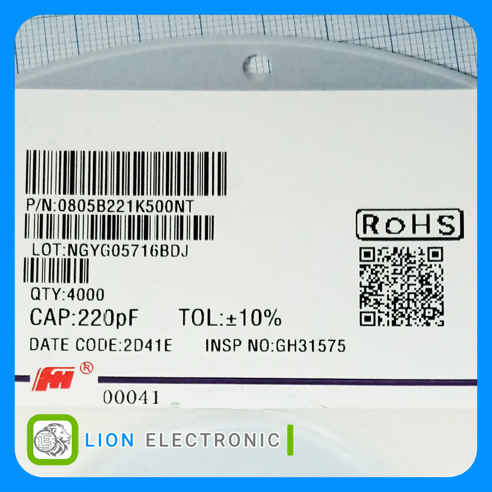 CAP0805 220pF 50V 10%